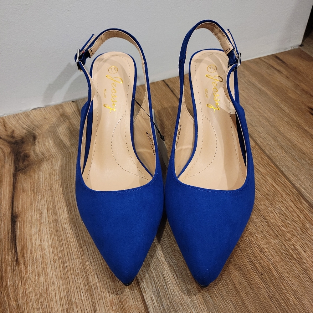 Jeossy Low Kitten Heel Slingbacks